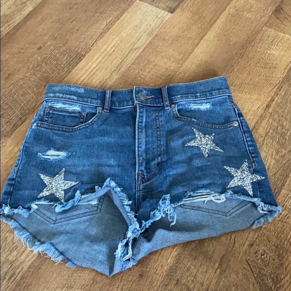 Express sparkle star shorts